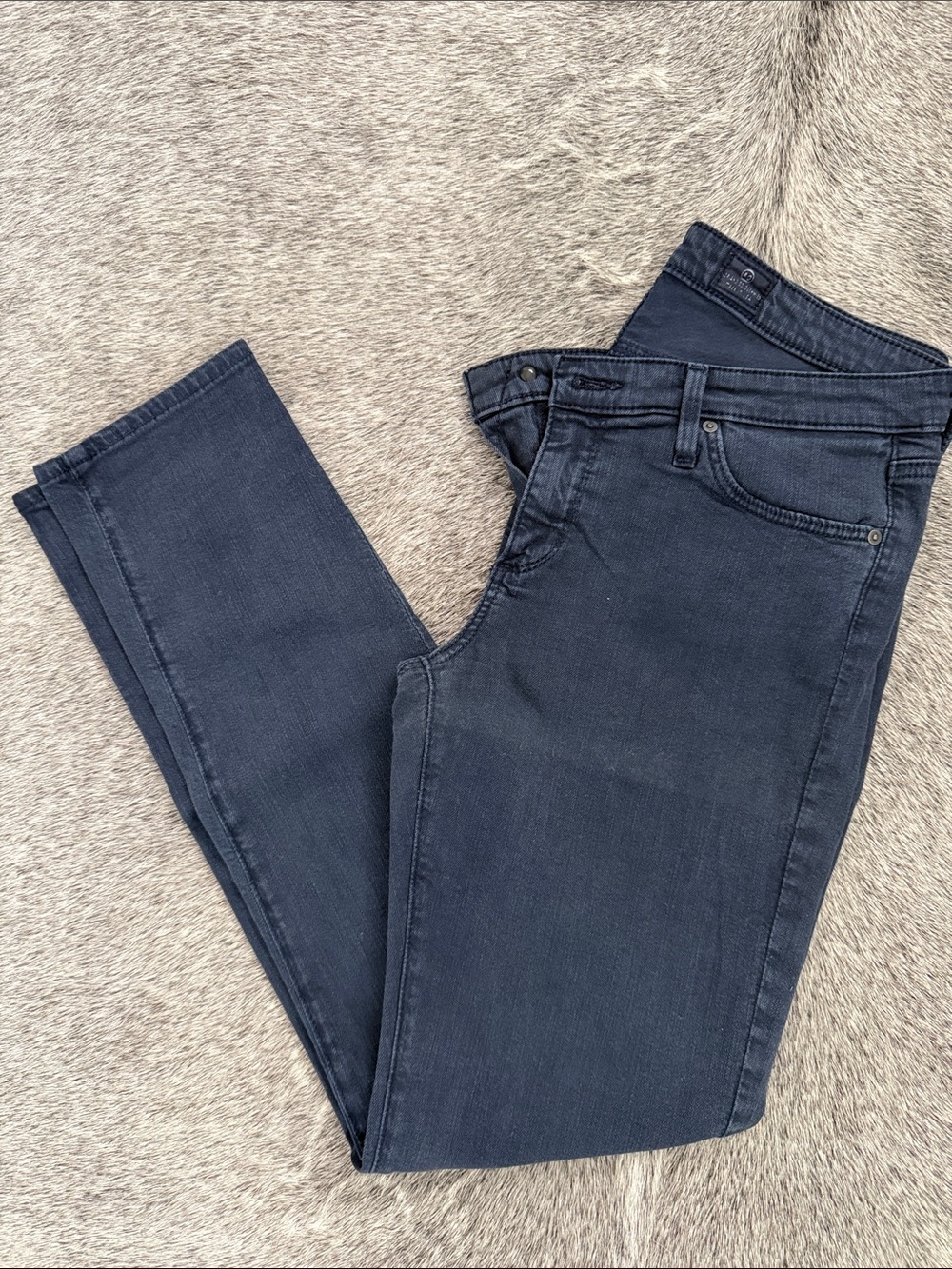 AG Adriano Goldschmied Women's Slim straight Jeans in Dark Indigo
